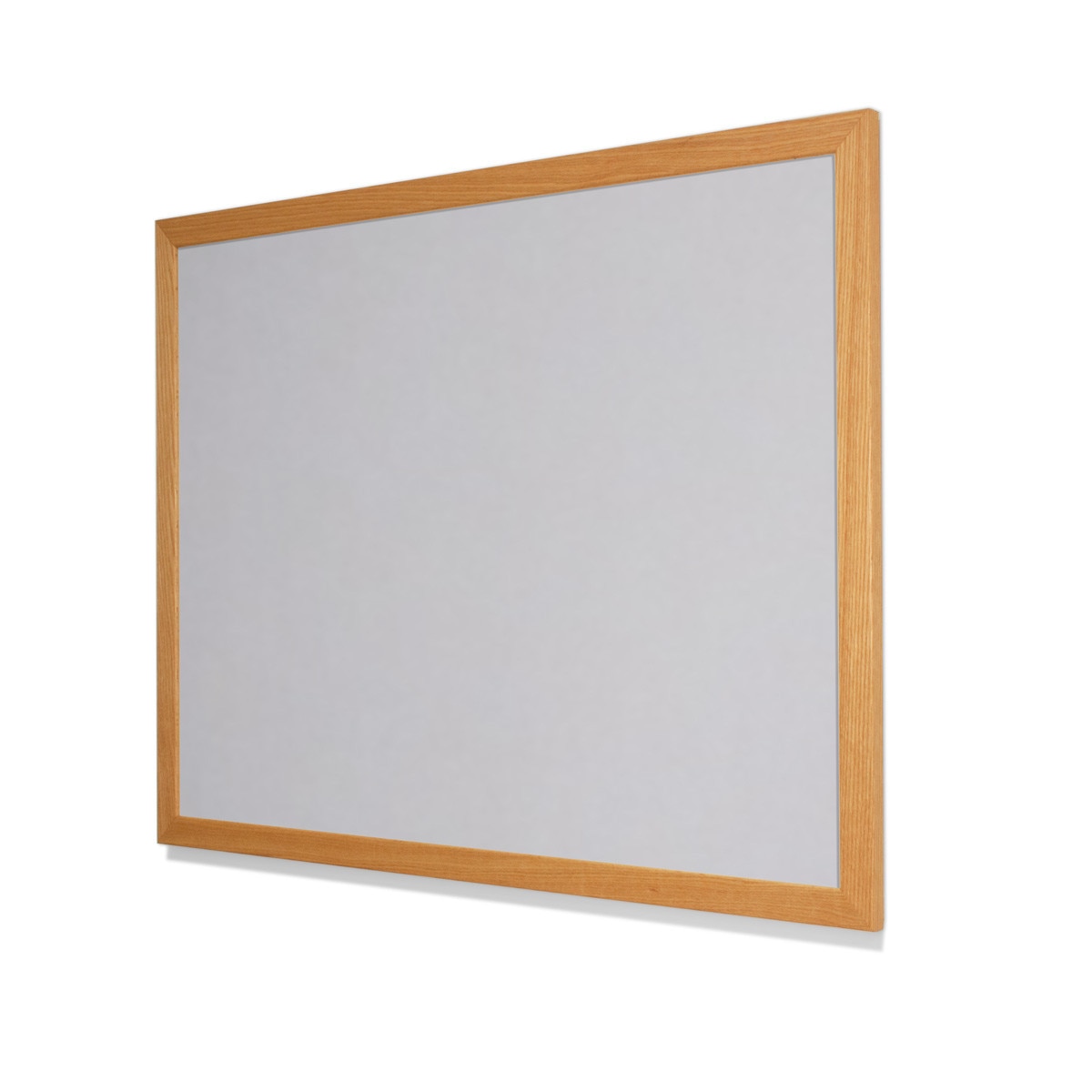 2206 Oyster Shell Colored Cork Forbo Bulletin Board with Red Oak Frame